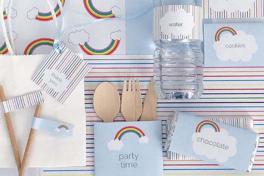 Rainbow Party Decoration Printable - The Printable Place