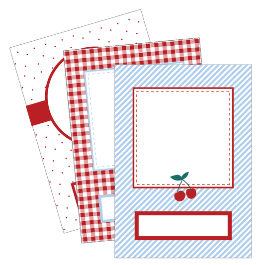 Printable Folder or Binder covers in a cherry theme by The Printable Place.