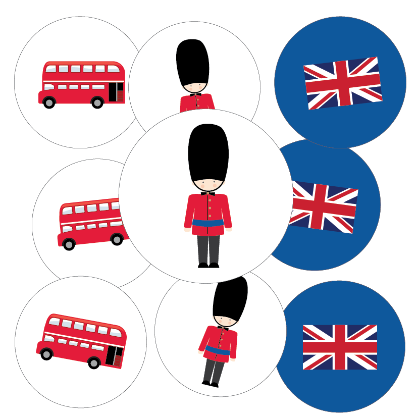 London's Calling Printable Decor Circles