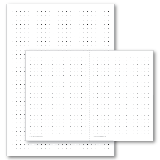 A4 Bullet Journal Page on white background