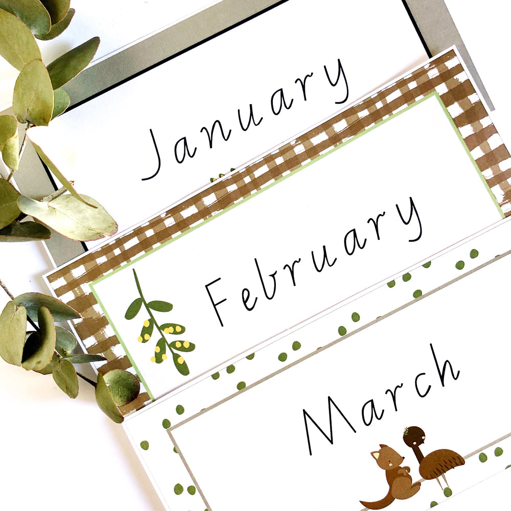 Australian Cuties All Inclusive Classroom Decor Bundle - Months of the Year -The Printable Place