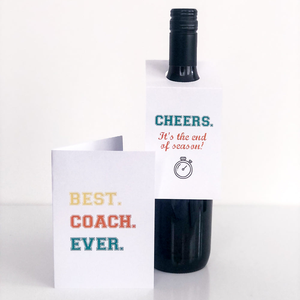 Coach Gift - Wine Bottle Label and Card