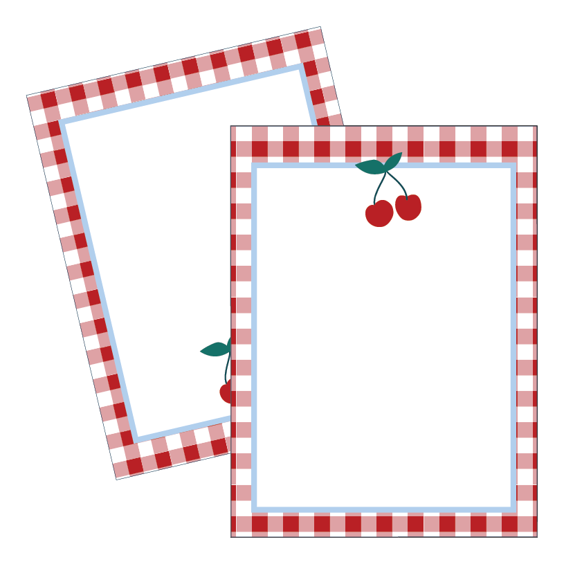 Small classroom printable signs in cherry theme on white background