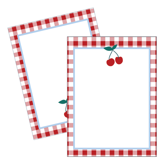 Small classroom printable signs in cherry theme on white background