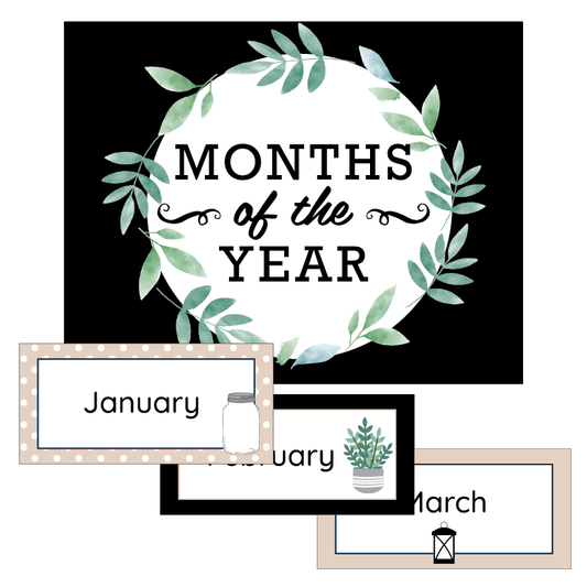 Sarah Jane's Farmhouse Months of the Year Classroom Chart