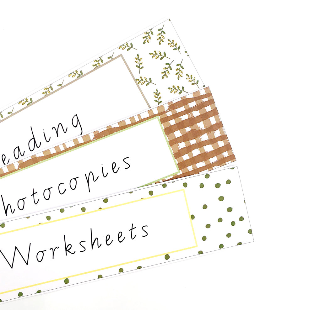 Australian Cuties Binder Labels on white background