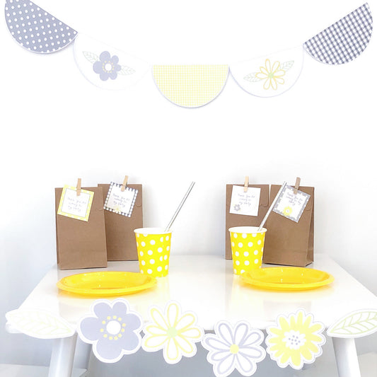 Daisy Printable Party Decor Pack - Party Set Up 